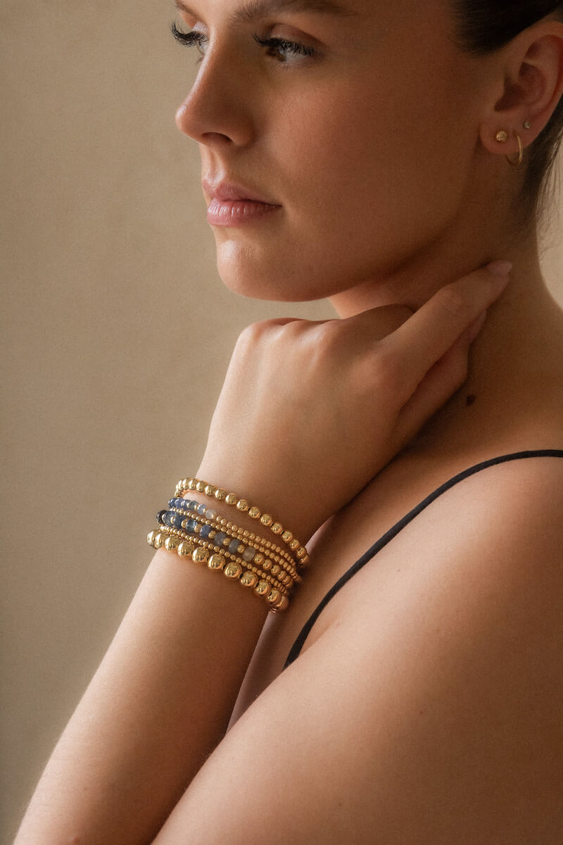 3mm Blue Sapphire - Gold
