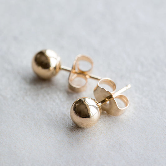 5mm 14K Gold Ball Stud earrings