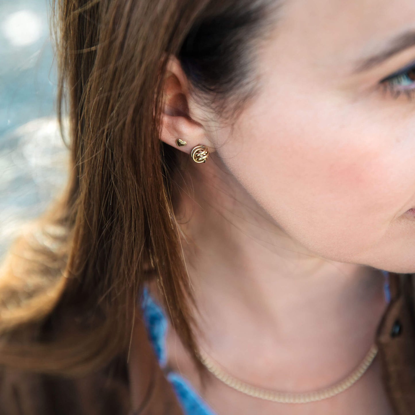 14k Gold Love Knot studs - 6MM