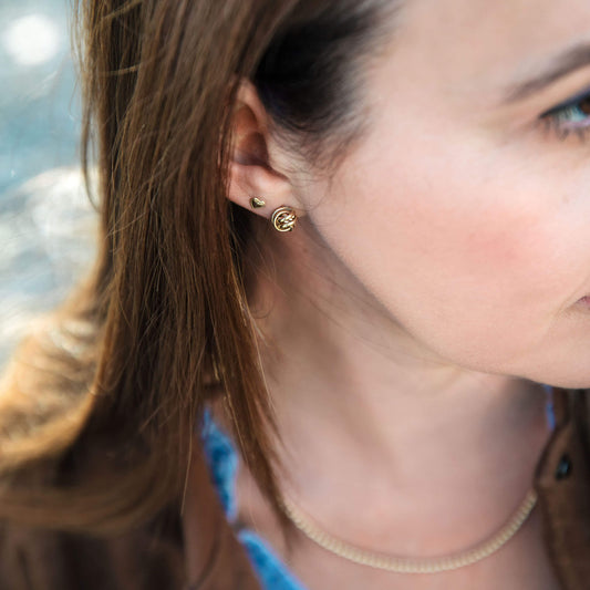 14k Gold Love Knot studs - 6MM