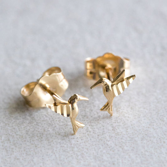 6.5mm 14K Hummingbird studs