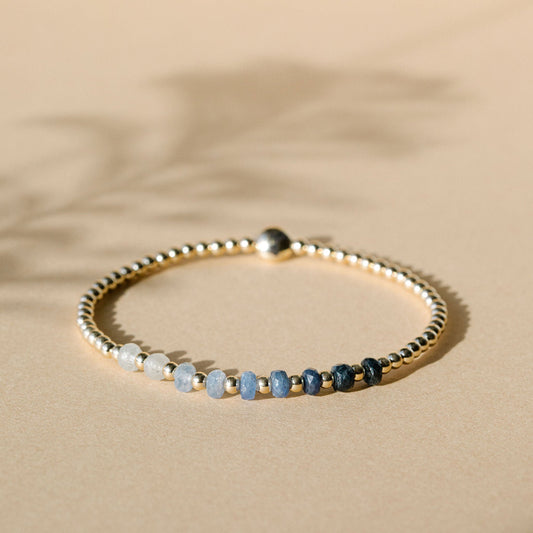 3mm Blue Sapphire - Gold