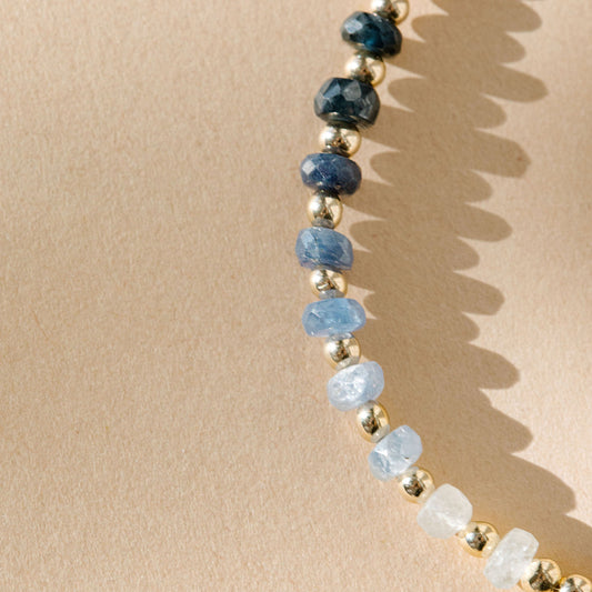 3mm Blue Sapphire - Gold